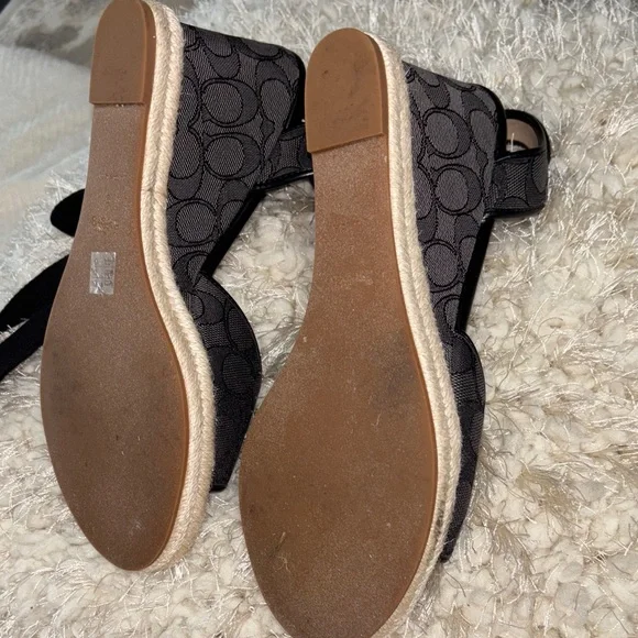 Coach Black Espadrille Sandals - Picture 6 of 7